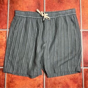 Vince Gray Striped Men's Flat Front Shorts